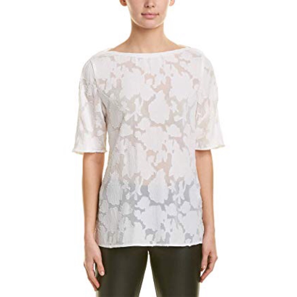 Reiss sheer white top NWT